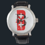 Reloj De Pulsera Tipo de sangre B  Vigilancia<br><div class="desc">Observador de personalizable con doble inscripción en rojo y negro: B . "Los individuos del grupo sanguíneo B tienen el antígeno B en su superficie de sus eritrocitos, y suero sanguíneo que contiene anticuerpos IgM contra el antígeno A. Por lo tanto, un individuo del grupo B sólo puede recibir sangre...</div>
