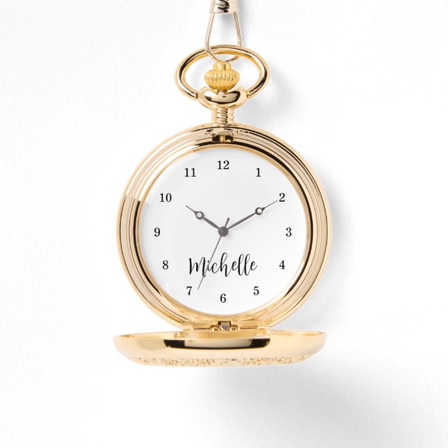 Reloj De Pulsera Tipografía clásica elegante (Anverso)