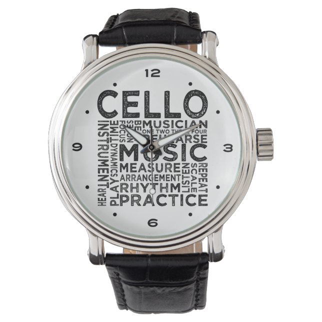 Reloj De Pulsera Tipografía de Cello (Anverso)