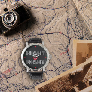 Reloj De Pulsera Tipografía de la cita roja blanca negra Día del pa
