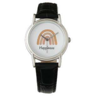 Reloj De Pulsera Tipografía moderna del arco iris boho