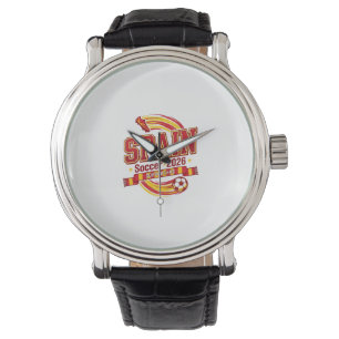 Reloj De Pulsera Tipografía Negrita de Fútbol de España 2026 País F