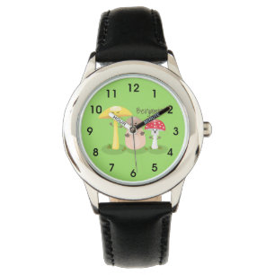 Reloj De Pulsera Toadstool de hongos de hongo de kawaii