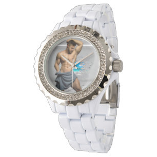 Reloj De Pulsera Toalla de hombre de SlipperyJoe's pared de ladrill