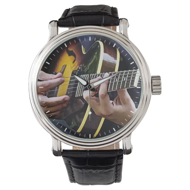 Reloj De Pulsera Tocar la guitarra (Anverso)