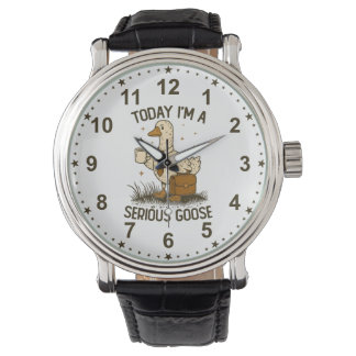 Reloj De Pulsera Today I'm A Serious Goose Funny Office Work Animal