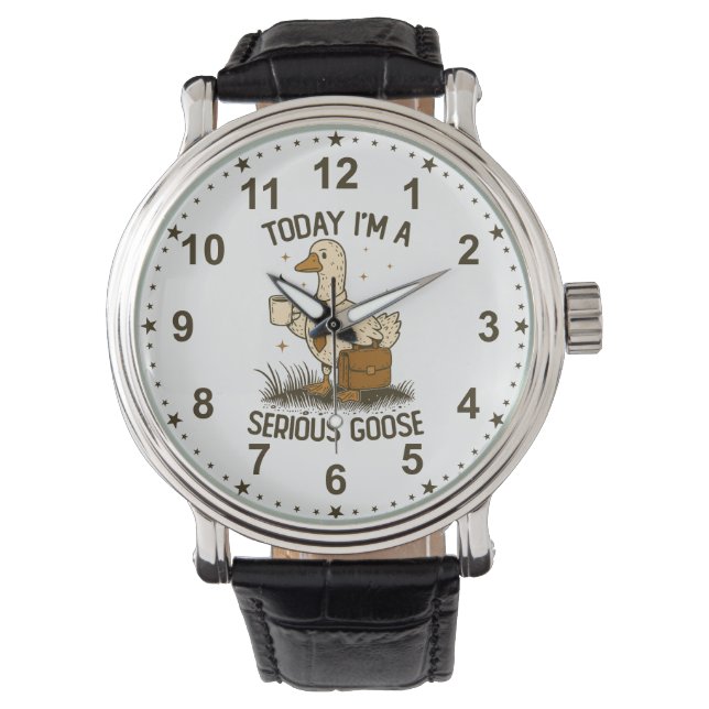 Reloj De Pulsera Today I'm A Serious Goose Funny Office Work Animal (Anverso)