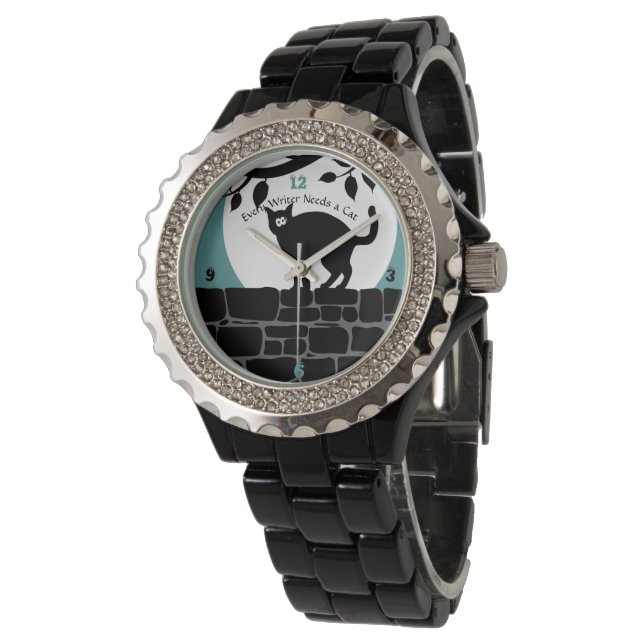 Reloj De Pulsera "Todo escritor necesita un gato" Black Watch for W (Angular)