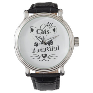 Reloj De Pulsera Todos los Gatos Son Hermosos – Diseño Mínimo de Ga
