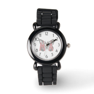 Reloj De Pulsera Todos los Purpurinas mariposa Añadir Iniciales Obs