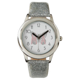 Reloj De Pulsera Todos los Purpurinas mariposa Añadir Iniciales Obs