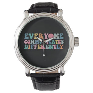 Reloj De Pulsera Todos se Comunican de Manera Diferente Conciencia 