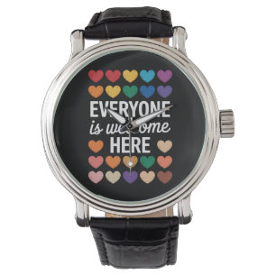 Reloj De Pulsera Todos son bienvenidos aquí LGBTQ