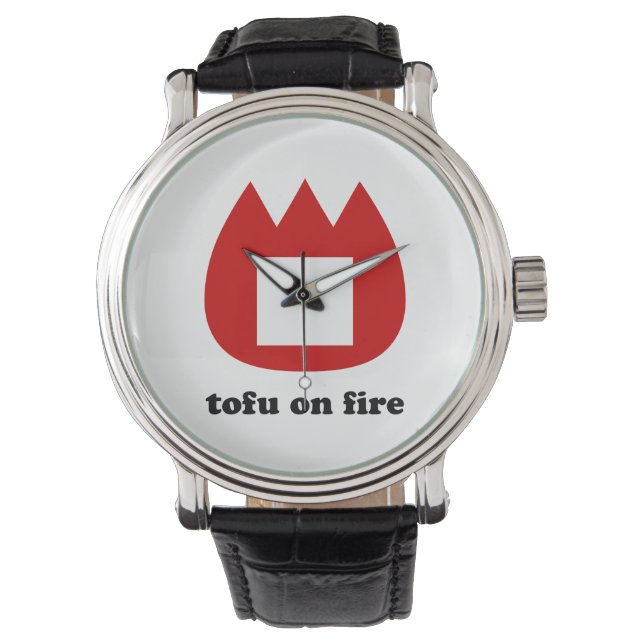 Reloj De Pulsera 📛 tofu en llamas (Anverso)