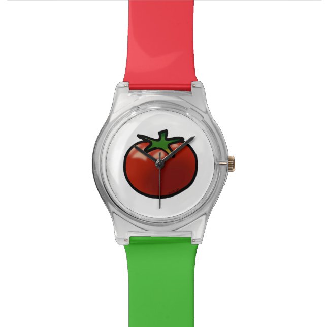 Reloj De Pulsera tomate rojo (De cerca)