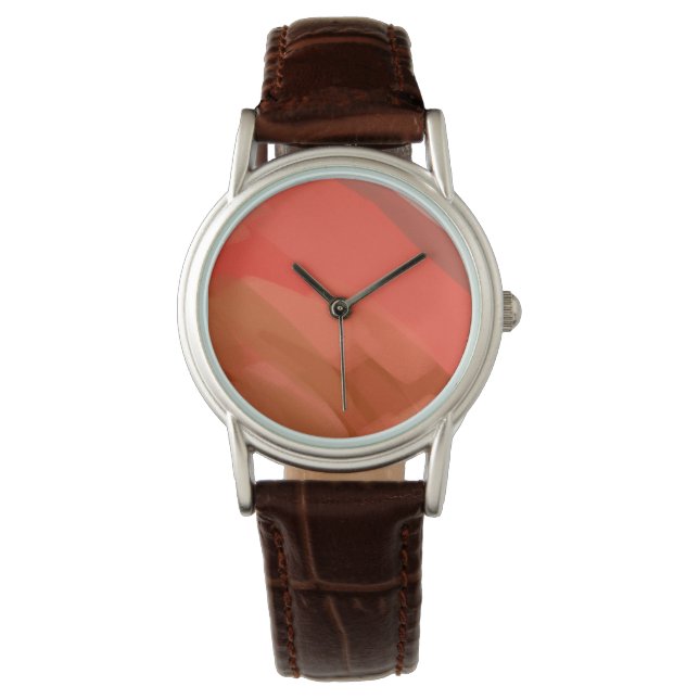 Reloj De Pulsera Tonos de Rubor Rosado (Anverso)