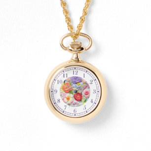 Reloj De Pulsera Tonos pintorescos bordados, mujeres de estilo flor