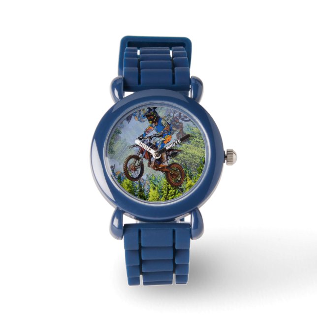 Reloj De Pulsera Tontos en bicicleta-Motocross Racers (Anverso)