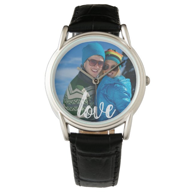 Reloj De Pulsera Topografía de amor cepillado Vigilancia fotográfic (Anverso)
