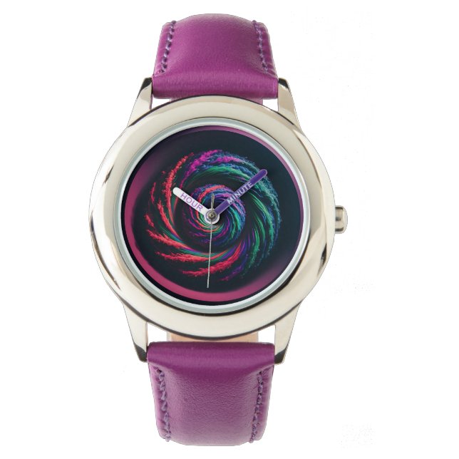 Reloj De Pulsera Torbellino Psicodélico (Anverso)