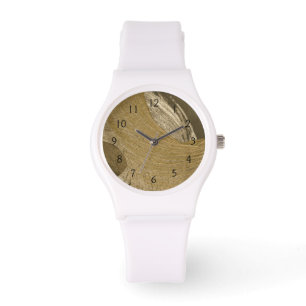 Reloj De Pulsera Tormenta de arena circular en Tan y Brown oscuro
