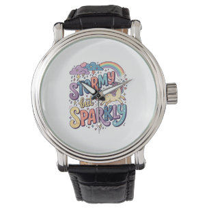 Reloj De Pulsera Tormenta de Unicornio pero Diseño de Merch Caprich