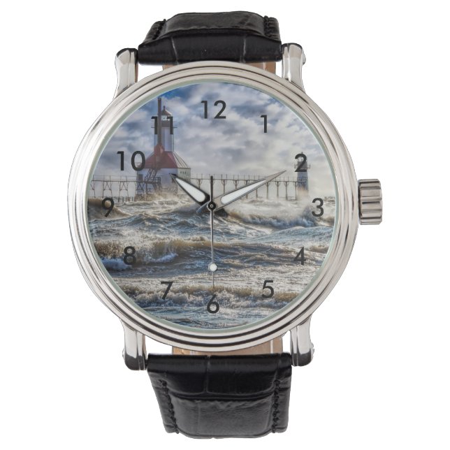 Reloj De Pulsera Tormenta en el faro de St Joseph (Anverso)
