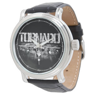 Reloj De Pulsera Tornado IDS cuero negro de cosecha