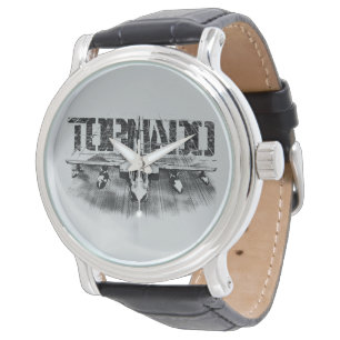 Reloj De Pulsera Tornado IDS cuero negro de cosecha