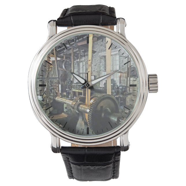 Reloj De Pulsera Torno grande en taller mecánico (Anverso)