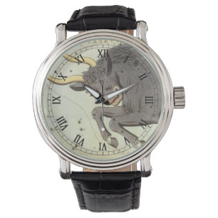 Reloj De Pulsera Toro Tauro, Constellación Vintage Espejo de Urania
