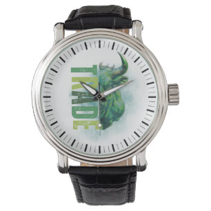 Reloj De Pulsera Toro verde Diseño comercial