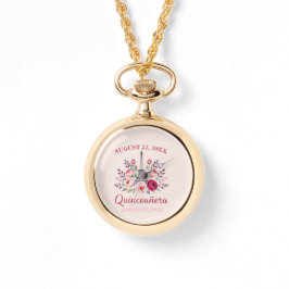 Reloj De Pulsera torre de eiffel floral quinceanera