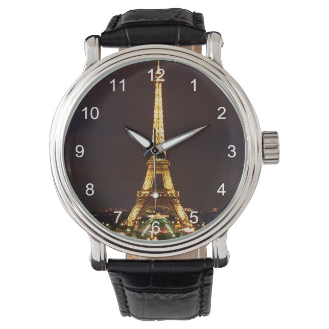 Reloj De Pulsera Torre Eiffel de noche (Anverso)