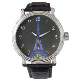 Reloj De Pulsera Torre Eiffel escénica de noche