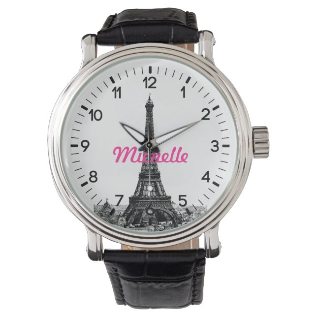Reloj De Pulsera Torre Eiffel París personalizada (Anverso)