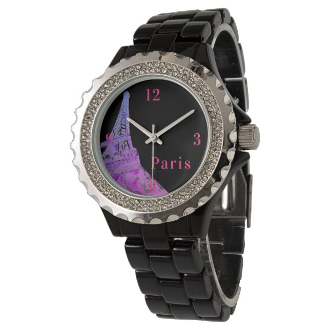 Reloj De Pulsera Torre Eiffel Rosa Cute (Angular)