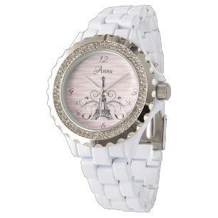 Reloj De Pulsera Torre Eiffel Rosada Flourier Watch