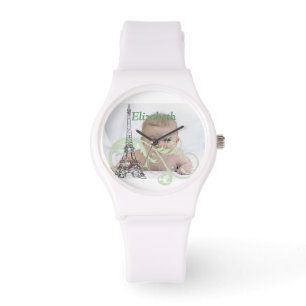 Reloj De Pulsera Torre Eiffel y Scrolls
