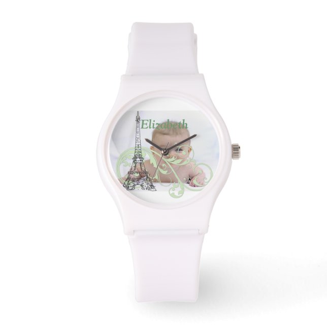 Reloj De Pulsera Torre Eiffel y Scrolls (Anverso)