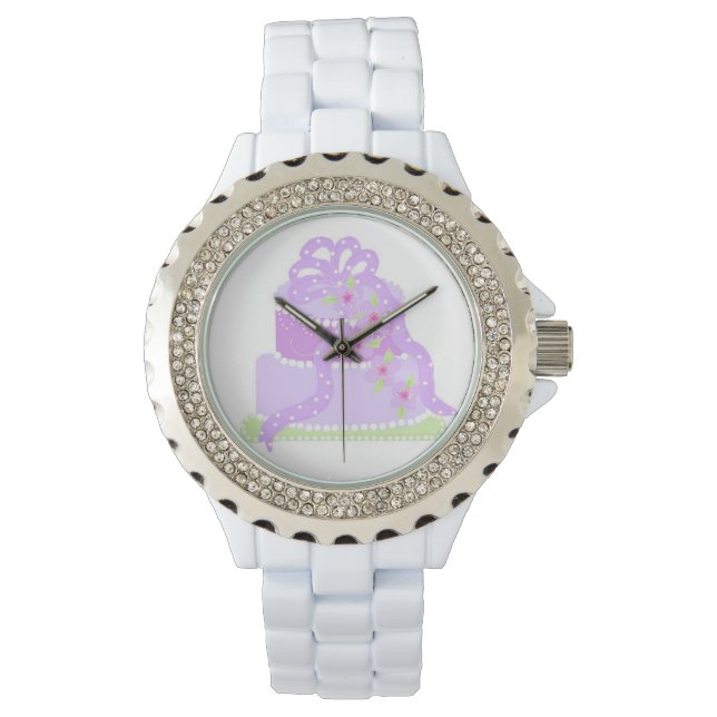 Reloj De Pulsera Torta Morada Elegante (Anverso)