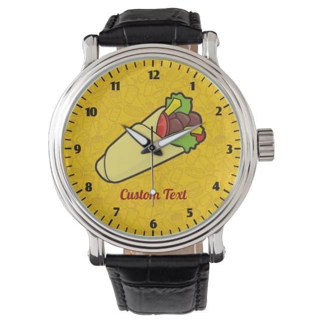 Reloj De Pulsera Tortilla Sandwich Wrap (Anverso)