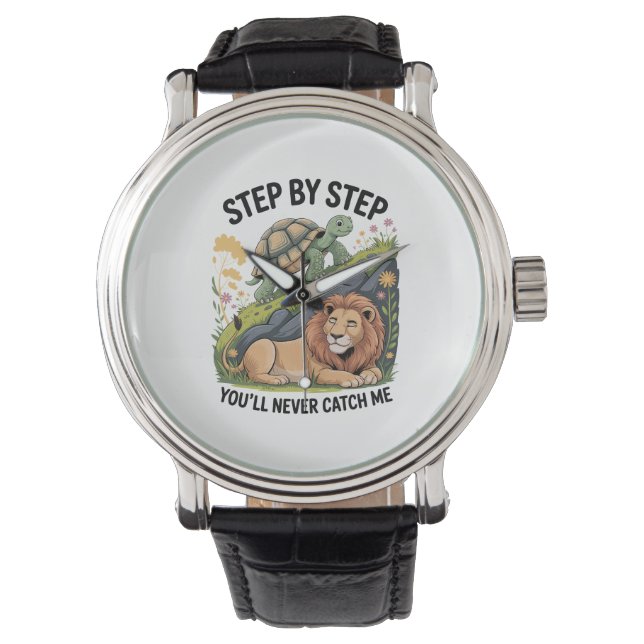 Reloj De Pulsera Tortle Lion Funny (Anverso)