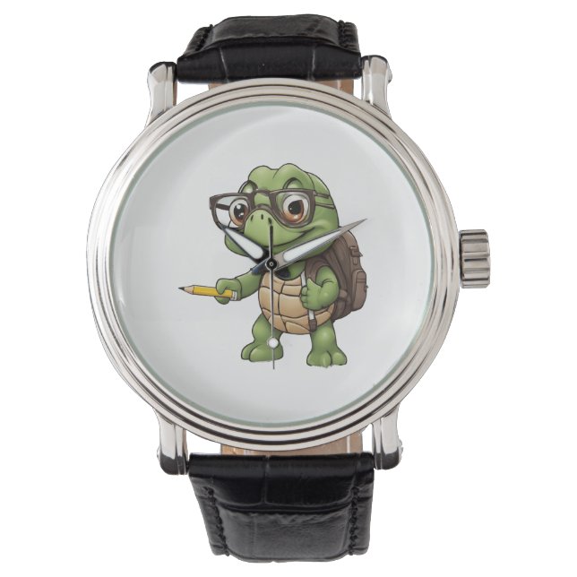 Reloj De Pulsera Tortuga de vuelta a la escuela (Anverso)