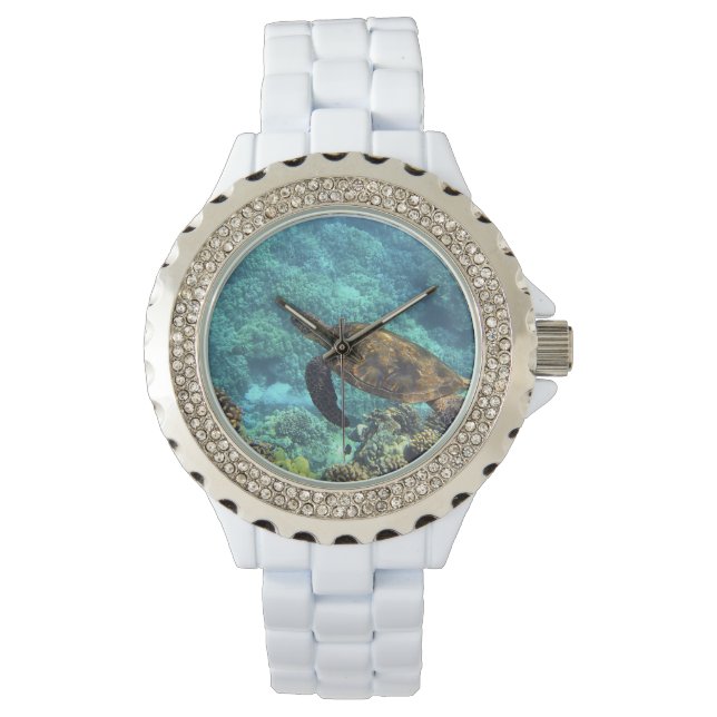 Reloj De Pulsera tortuga en el mar (Anverso)