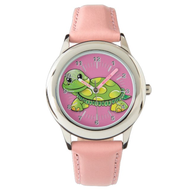 Reloj De Pulsera Tortuga feliz (Anverso)