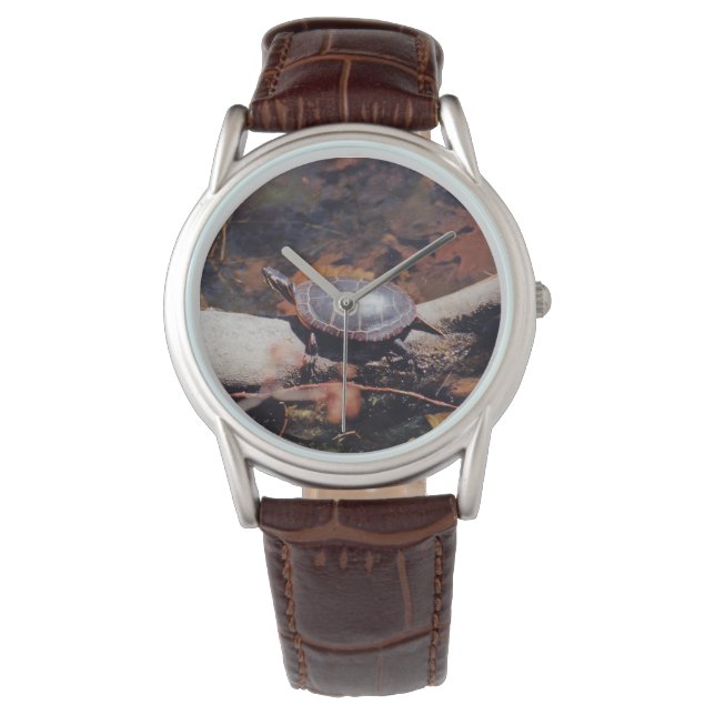 Reloj De Pulsera Tortuga feliz (Anverso)