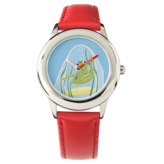 Reloj De Pulsera Tortuga Marina Adorable (Anverso)