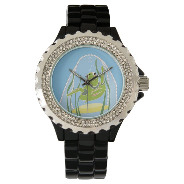 Reloj De Pulsera Tortuga Marina Adorable (Anverso)