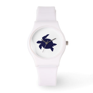 Reloj De Pulsera Tortuga Marina de Color Azul Oscuro